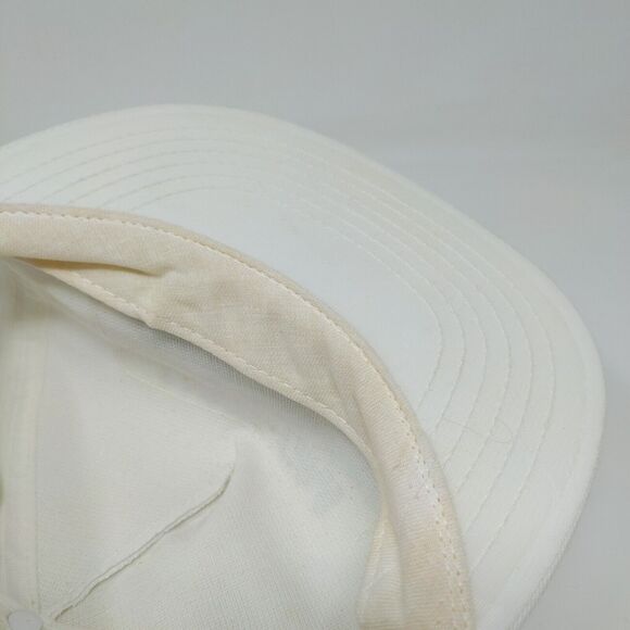 VINTAGE General Motors Hat White Strap Back Cap Trucker Patch Logo UAW GM 80s - Picture 10 of 11